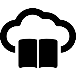 Book on internet cloud icon