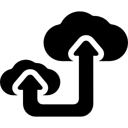 Clouds data synchronization icon