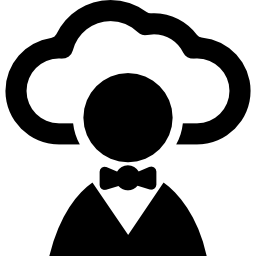 utente di cloud computing icona