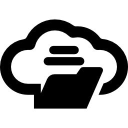 carpeta de archivos en la nube icono