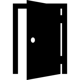 Opened filled door icon