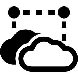 Connected clouds icon