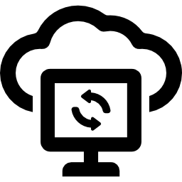 Pc synchronization with cloud data icon