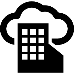 bâtiment et cloud Icône