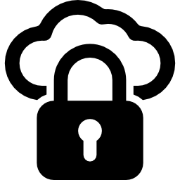 Locked internet security padlock icon