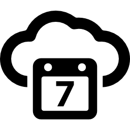 Calendar on cloud icon