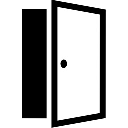 Opened exit door icon