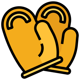 Oven mitts icon