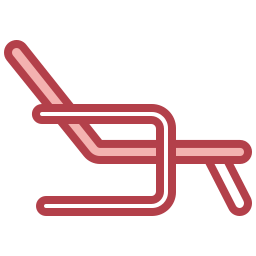 Beach chair icon