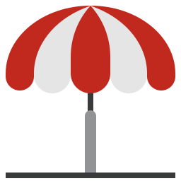 Beach umbrella icon