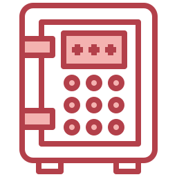 cassetta di sicurezza icona
