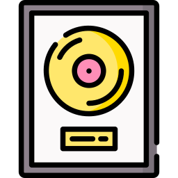 Golden disc icon