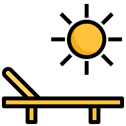 kąpiel słoneczna ikona