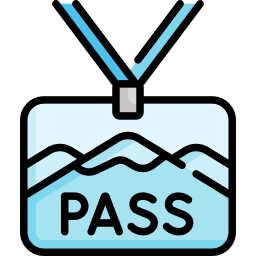 Ski pass icon