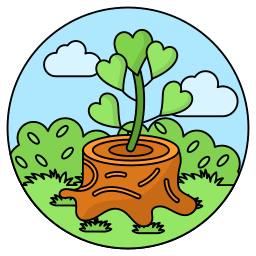 Tree stump icon