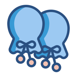 Baby gloves icon