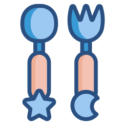 Baby cutlery icon
