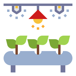 Hydroponic gardening icon