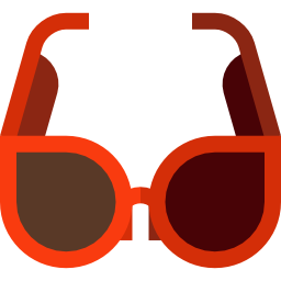 Cat eye glasses icon