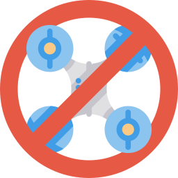 nessuna zona drone icona