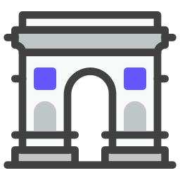 Arch of triumph icon