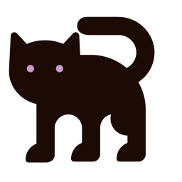 schwarze katze icon