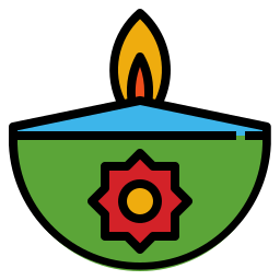 Diwali lamp icon