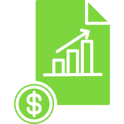 rapport financier Icône