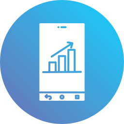 Mobile analytics icon