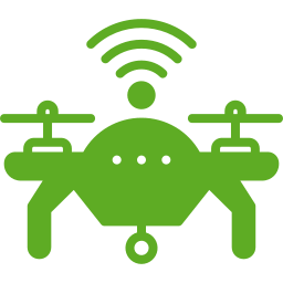 drone con cámara icono