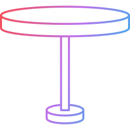 mesa circular icono