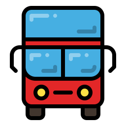 dwupoziomowy autobus ikona