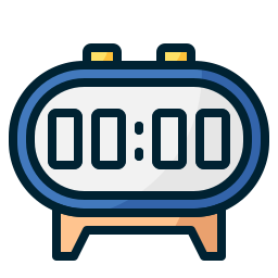 reloj digital icono