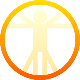 Vitruvian man icon