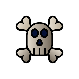 Skull and bones icon