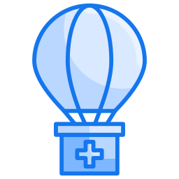 Hot air balloon icon