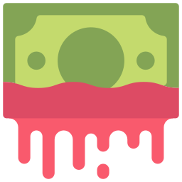krwawe pieniądze ikona