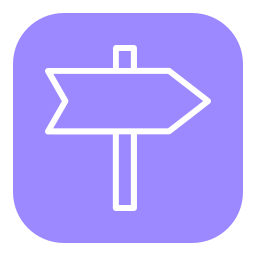 Direction sign icon