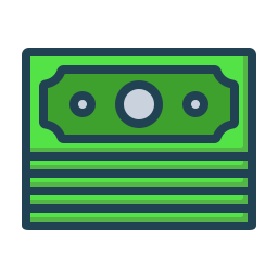 banconote in dollari icona
