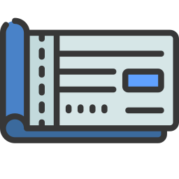 Bank check icon