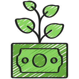 Money growth icon