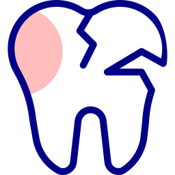 Broken tooth icon