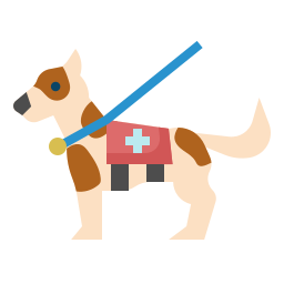 Спасательная собака иконка