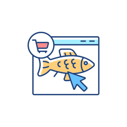 mercato del pesce icona