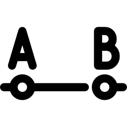 segmento de línea icono