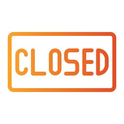 Closed sign icon