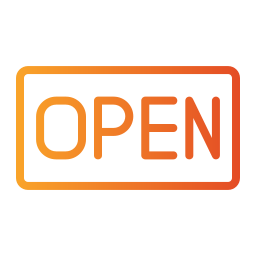 Open sign icon