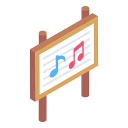 escritorio de música icono