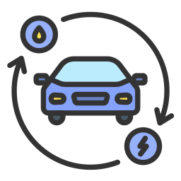 Hybrid car icon