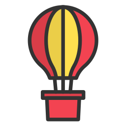 Hot air balloon icon